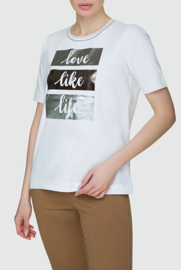 D.Exterior women's white t-shirt with grey writing 157978 - photo 3