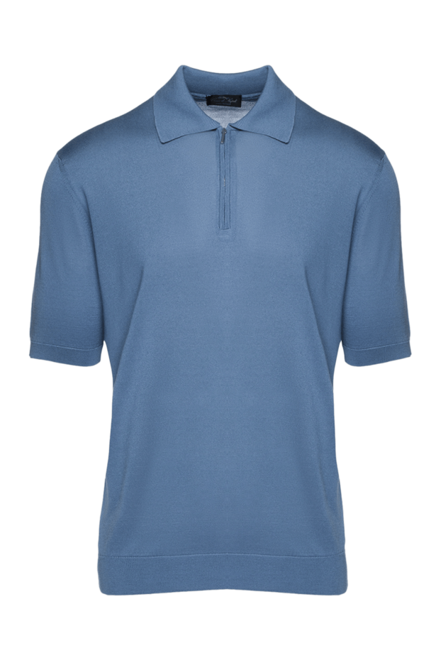 Cesare di Napoli man men's blue silk polo buy with prices and photos 158064 - photo 1