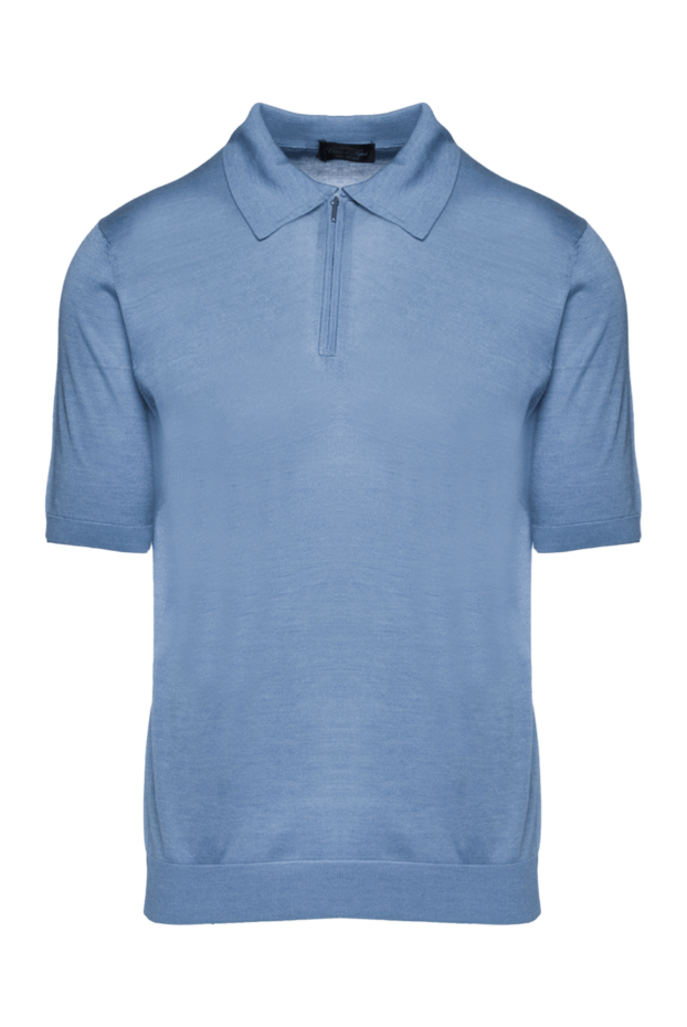 Cesare di Napoli man blue silk polo for men buy with prices and photos 158072 - photo 1