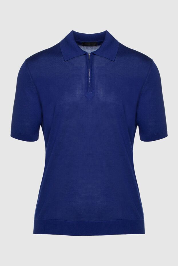 Cesare di Napoli man silk polo blue for men buy with prices and photos 158073 - photo 1