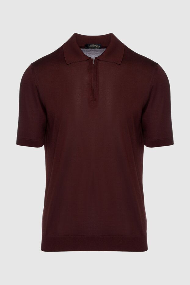 Cesare di Napoli man silk polo burgundy for men buy with prices and photos 158074 - photo 1