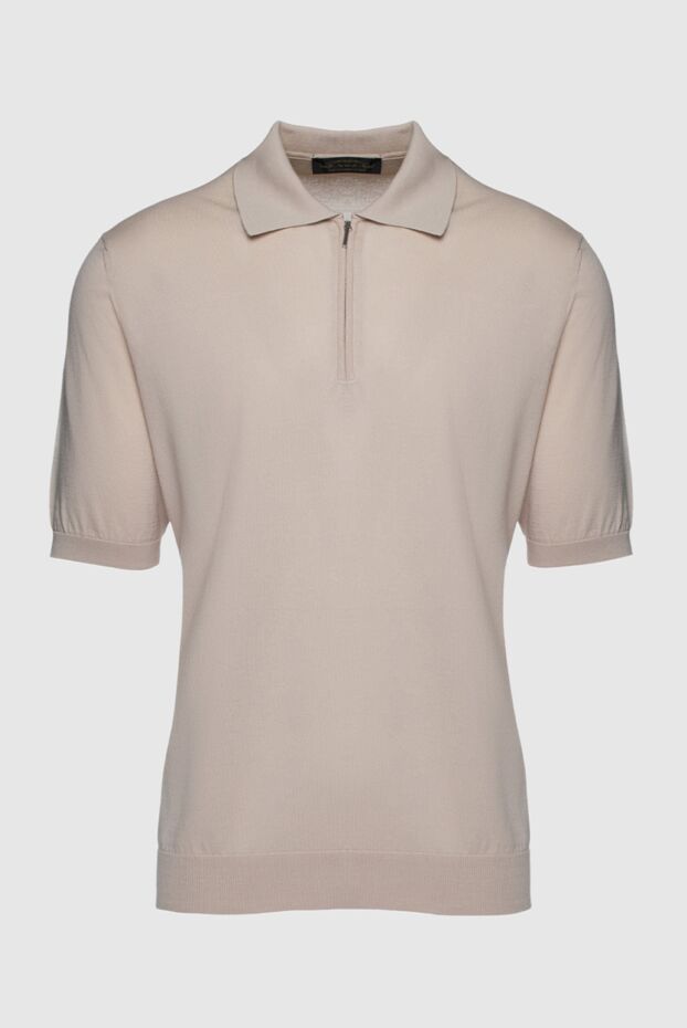 Cesare di Napoli man cotton polo beige for men buy with prices and photos 158077 - photo 1