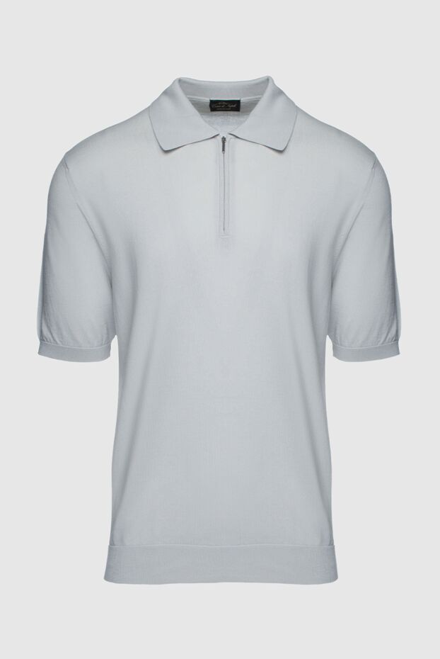 Cesare di Napoli men's light gray cotton jersey polo shirt (markdown) 196495 - photo 1