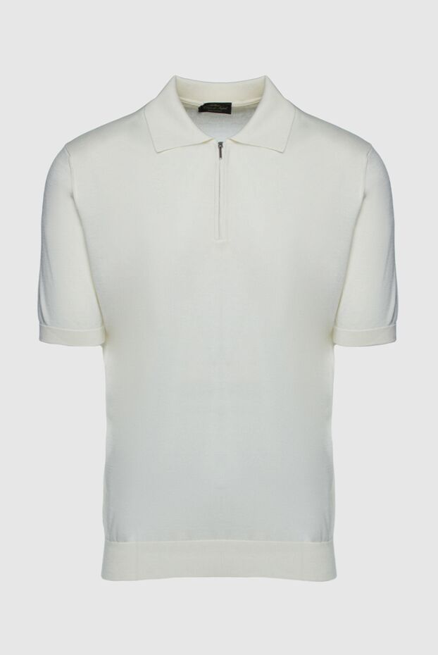 Cesare di Napoli man cotton and silk polo white for men buy with prices and photos 158090 - photo 1