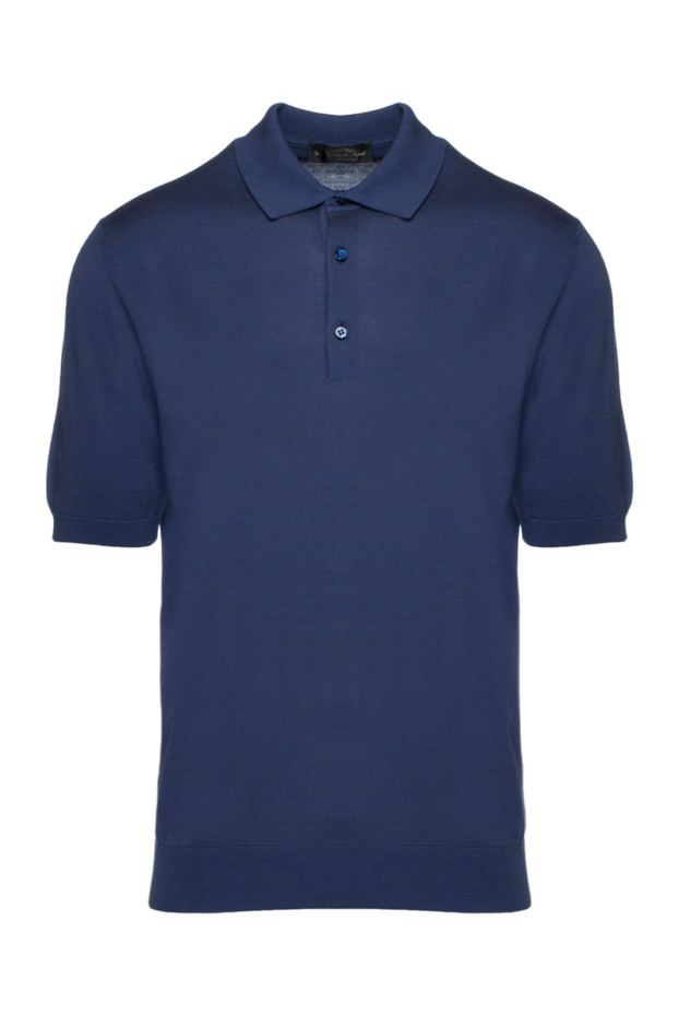 Cesare di Napoli man cotton and silk polo blue for men buy with prices and photos 158100 - photo 1