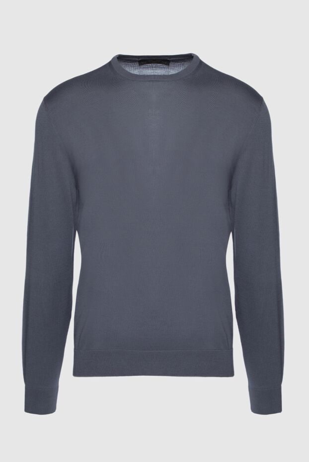 Cesare di Napoli man silk and cotton jumper gray for men buy with prices and photos 158107 - photo 1