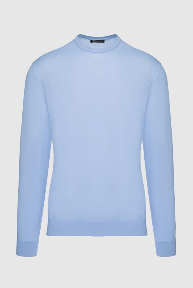 Cesare di Napoli man blue cotton jumper for men buy with prices and photos 158141 - photo 1