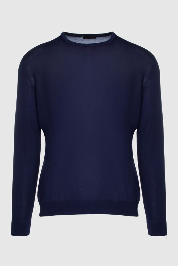 Cesare di Napoli man blue silk jumper for men buy with prices and photos 158168 - photo 1