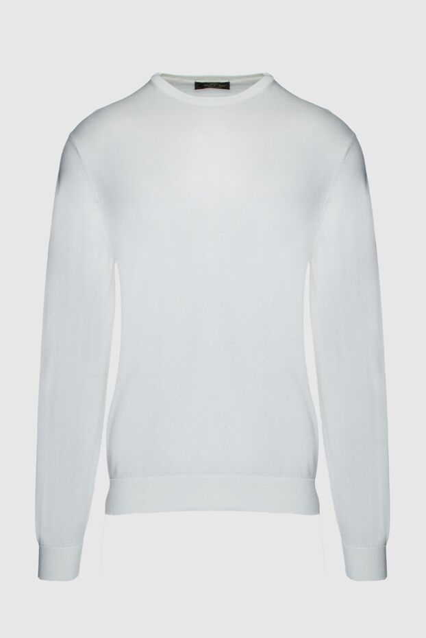 Cesare di Napoli man white silk and cotton jumper for men buy with prices and photos 158179 - photo 1