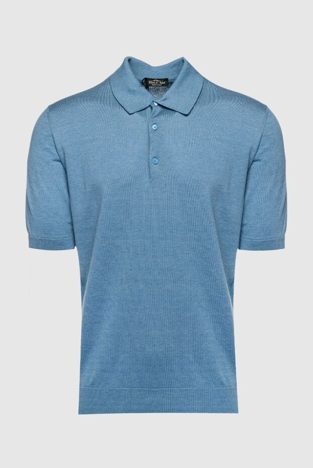 Cesare di Napoli man cotton and silk polo blue for men buy with prices and photos 158188 - photo 1