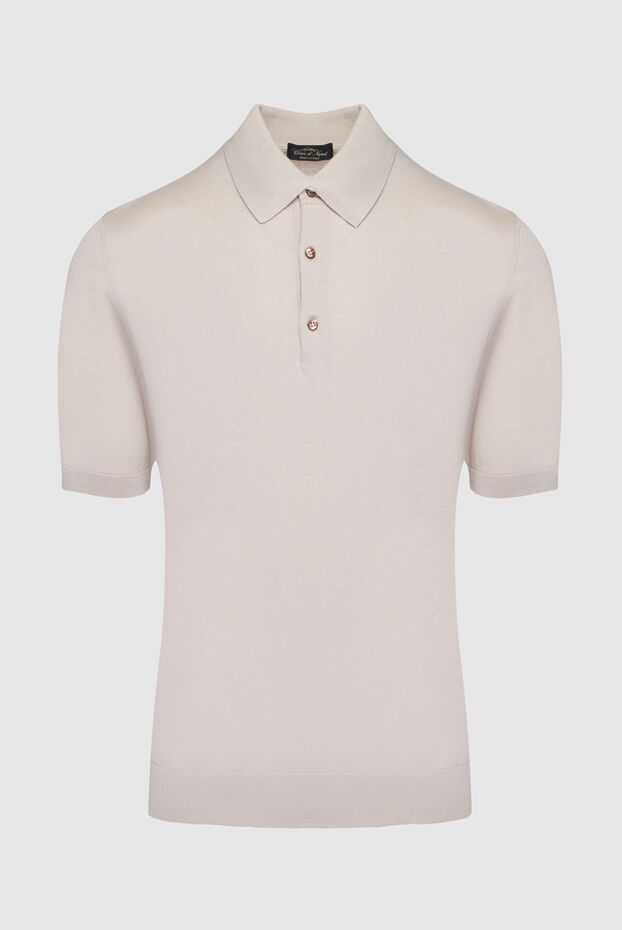 Cesare di Napoli man cotton and silk polo beige for men buy with prices and photos 158189 - photo 1