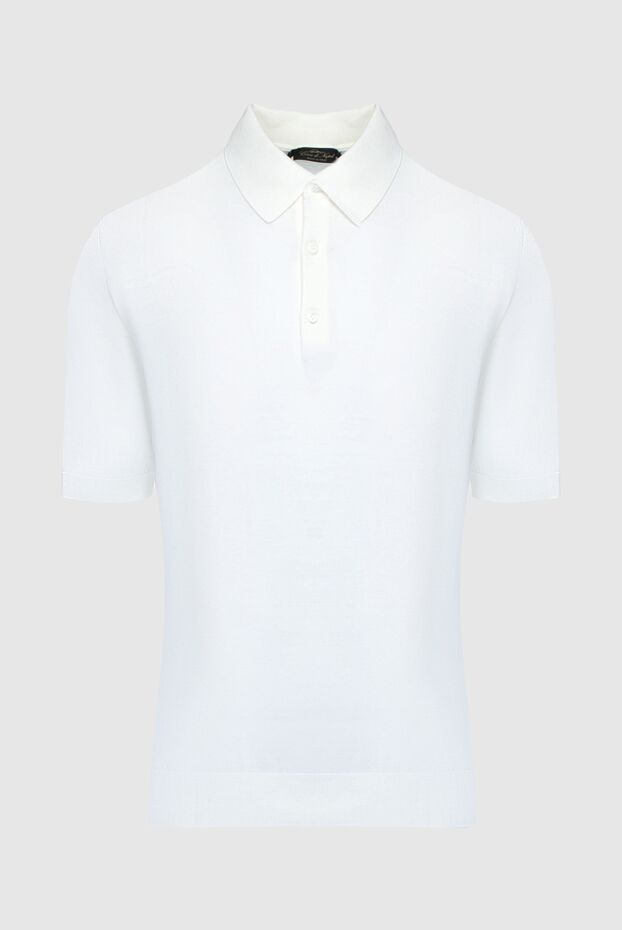 Cesare di Napoli man cotton and silk polo white for men buy with prices and photos 158190 - photo 1