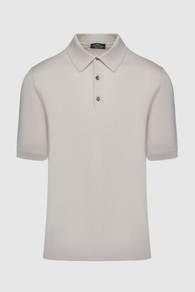 Cesare di Napoli man cotton and silk polo beige for men buy with prices and photos 158191 - photo 1