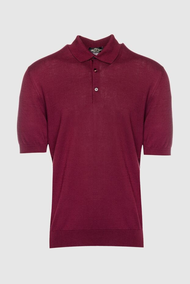Cesare di Napoli man cotton and silk polo burgundy for men buy with prices and photos 158201 - photo 1