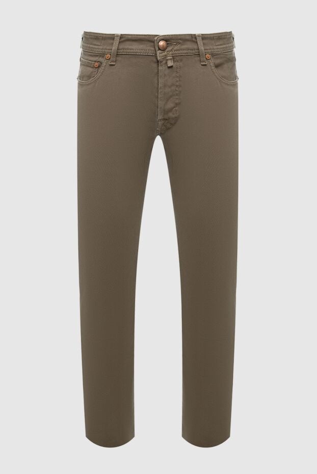 Jacob Cohen men's khaki cotton five pocket jeans 158208 - photo 1