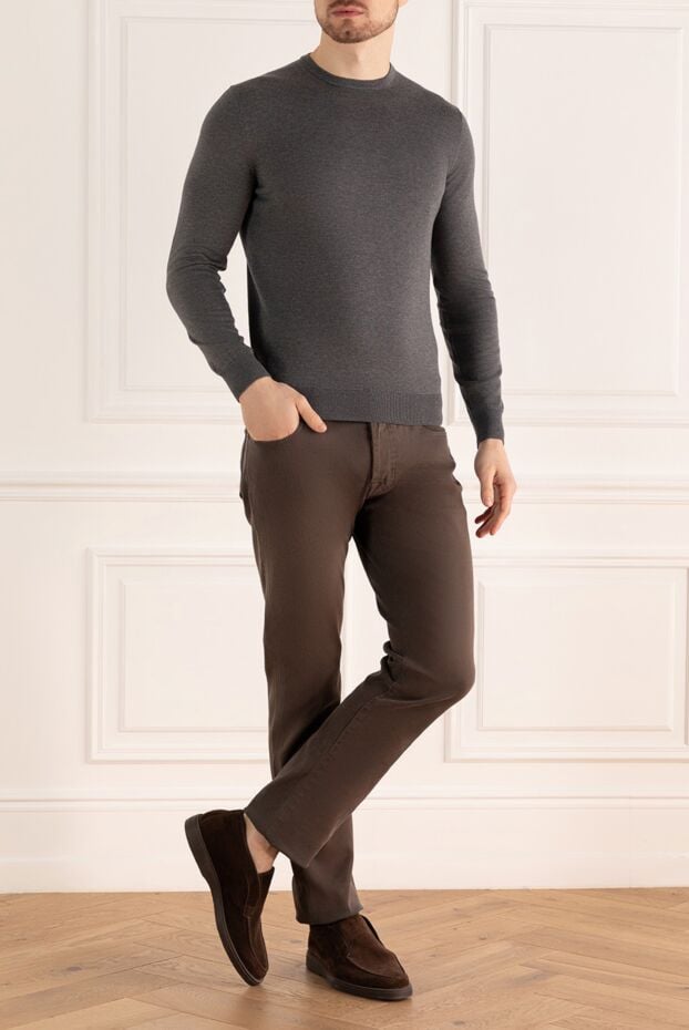 Jacob Cohen straight-leg brown jeans with simple trim 158217 - photo 2