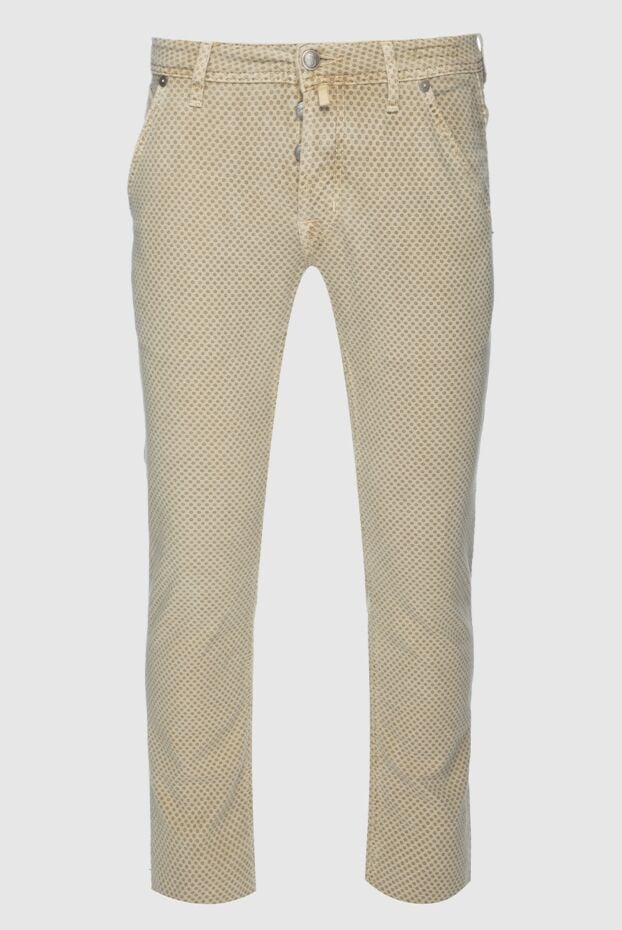 Jacob Cohen beige jeans with geometric micro print and button fastening 158248 - photo 1