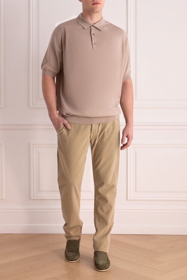 Jacob Cohen beige jeans with geometric micro print and button fastening 158248 - photo 2