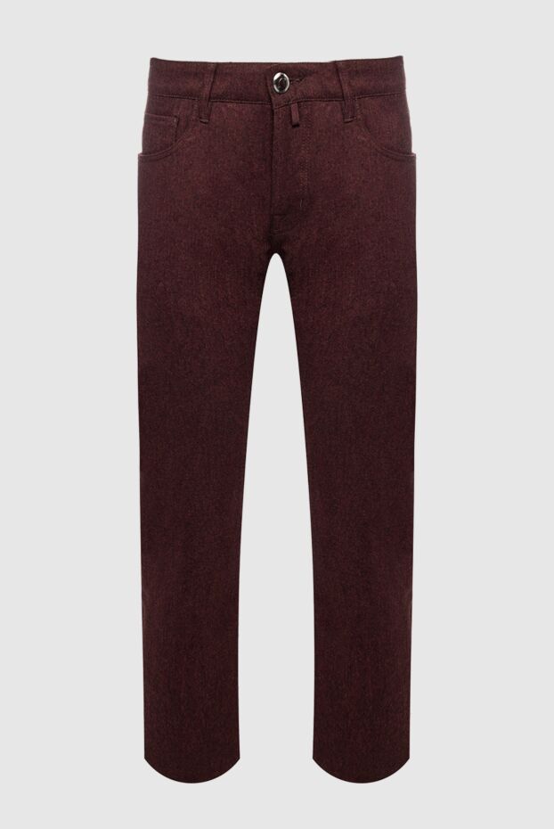 Jacob Cohen мужские брюки из шерсти бордовые мужские купить с ценами и фото 158254 - фото 1