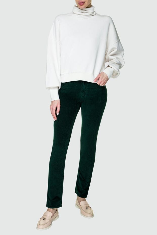 Jacob Cohen women's green skinny jeans with logo 158319 - photo 2