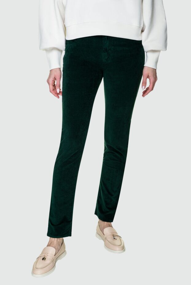 Jacob Cohen women's green skinny jeans with logo 158319 - photo 3