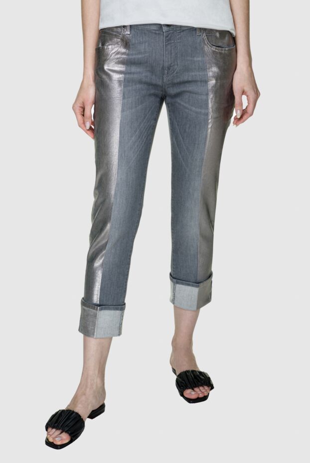 Jacob Cohen women's gray jeans with silver coating 158330 - photo 3