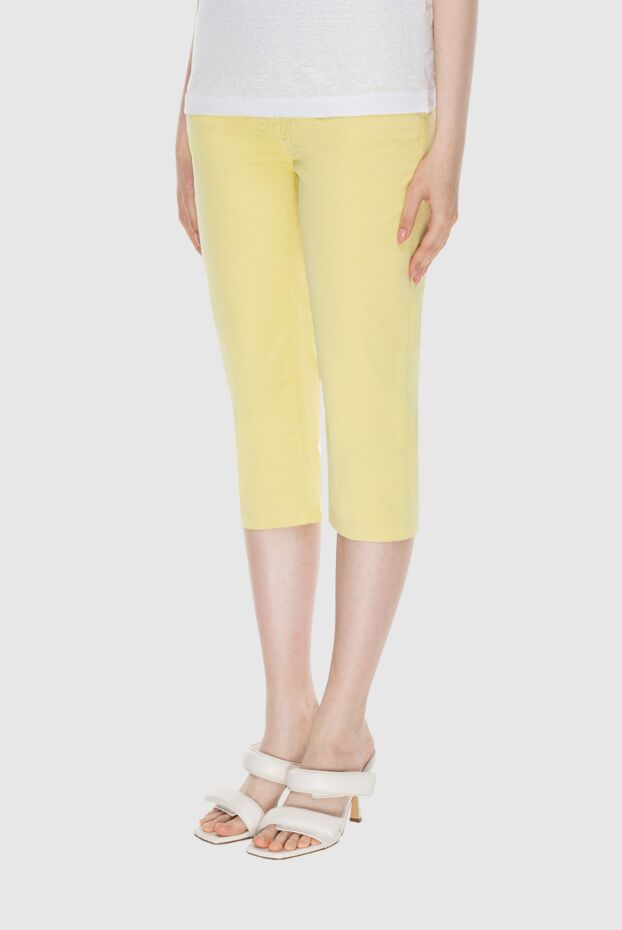 Jacob Cohen women's yellow long fitted shorts 158366 - photo 3