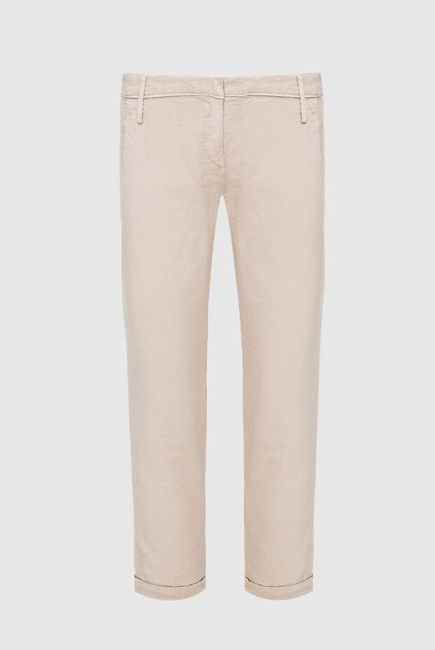 Jacob Cohen женские джинсы из хлопка бежевые женские купить с ценами и фото 158374 - фото 1