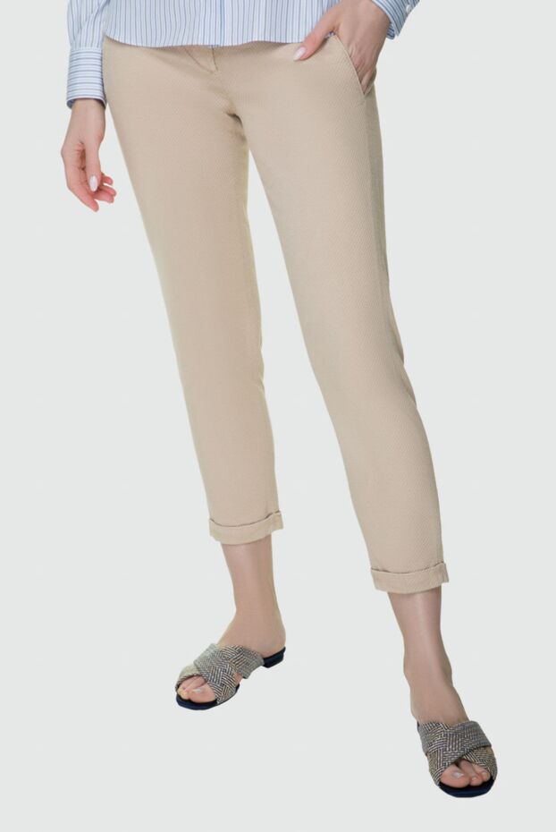 Jacob Cohen women's beige jeans with decorative holes 158374 - photo 3