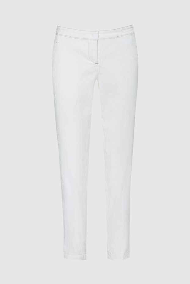 Jacob Cohen женские брюки из хлопка белые женские купить с ценами и фото 158378 - фото 1