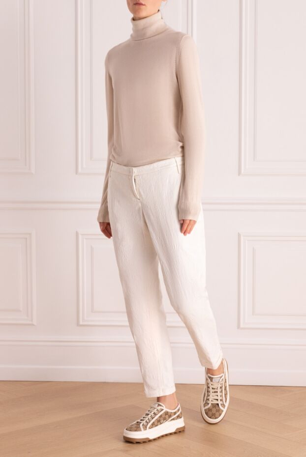 Jacob Cohen woman white cotton trousers for women buy with prices and photos 158378 - photo 2