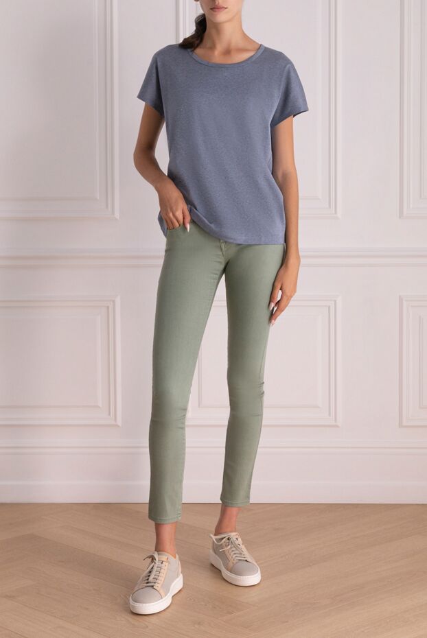 Jacob Cohen women's skinny jeans green cropped 158400 - photo 2