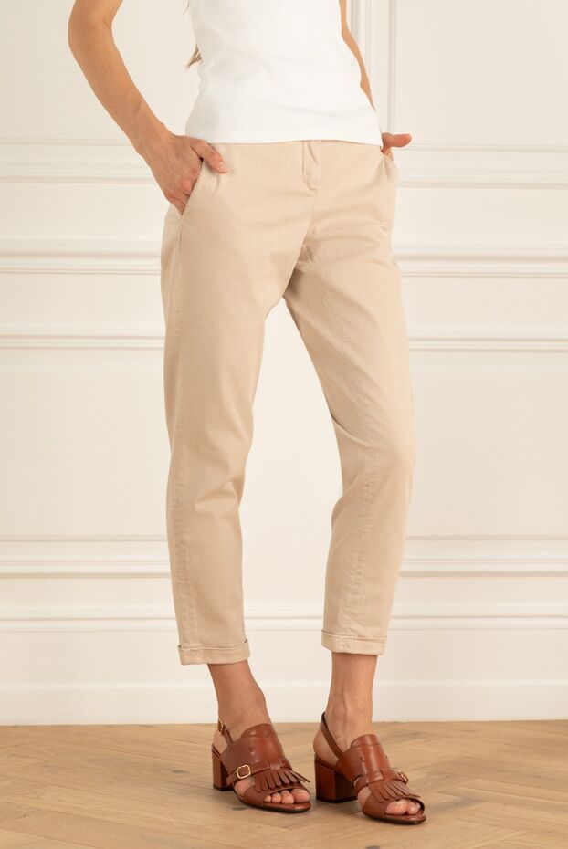 Jacob Cohen women's beige jeans with hidden zipper 158411 - photo 3