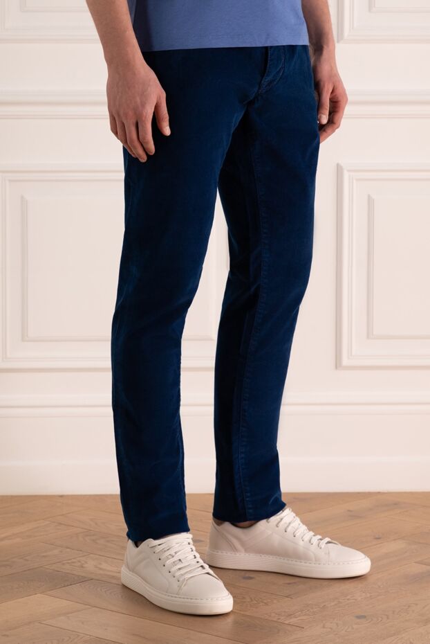 Jacob Cohen men's blue jeans made of soft textured cotton 158418 - photo 3