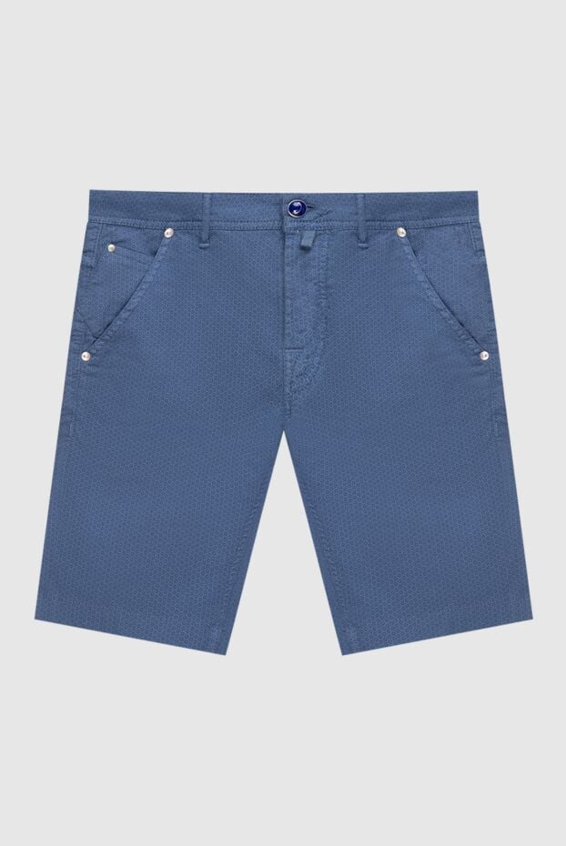 Jacob Cohen men's blue cotton shorts with a relief micro-ornament 158473 - photo 1