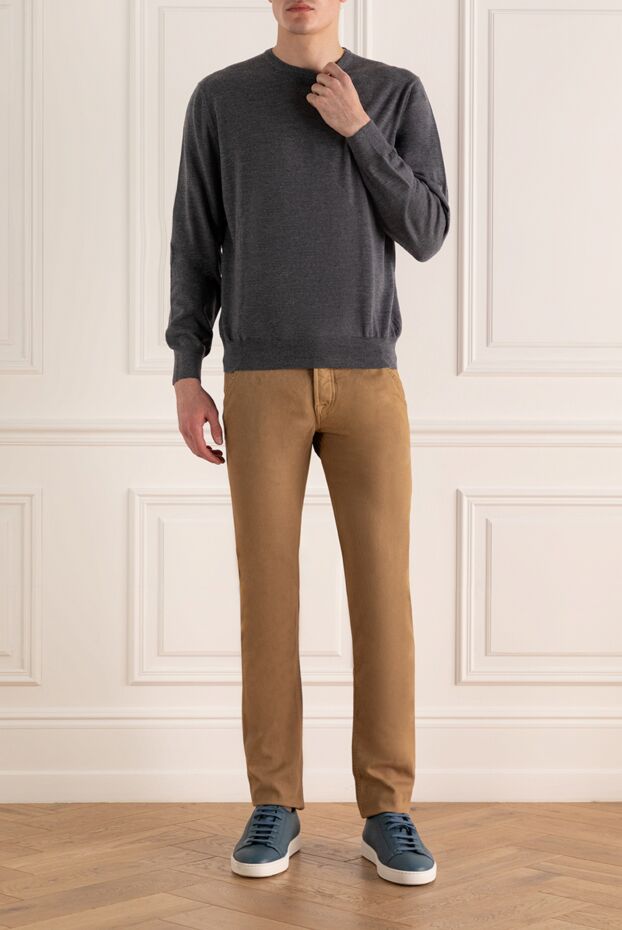 Jacob Cohen cotton jeans in warm beige tone with button placket (markdown) 197088 - photo 3