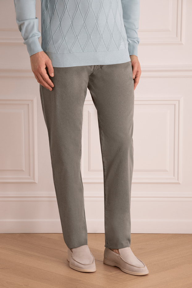 Jacob Cohen men's basic style grey jeans made of cotton with added elastane 158485 - photo 3