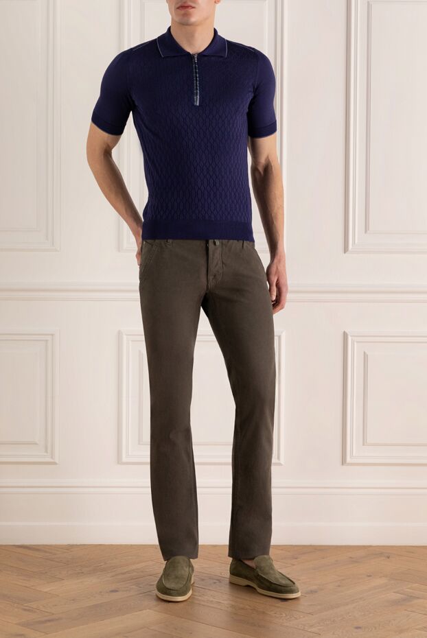 Jacob Cohen brown cotton and modal jeans for men 158488 - photo 2