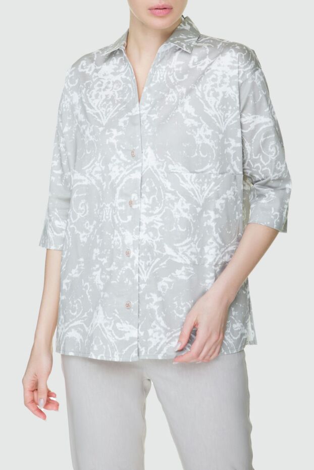 Tonet women's blouse with pattern gray 158521 - photo 3