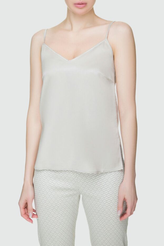 Tonet women's satin top light gray with thin straps 158523 - photo 3