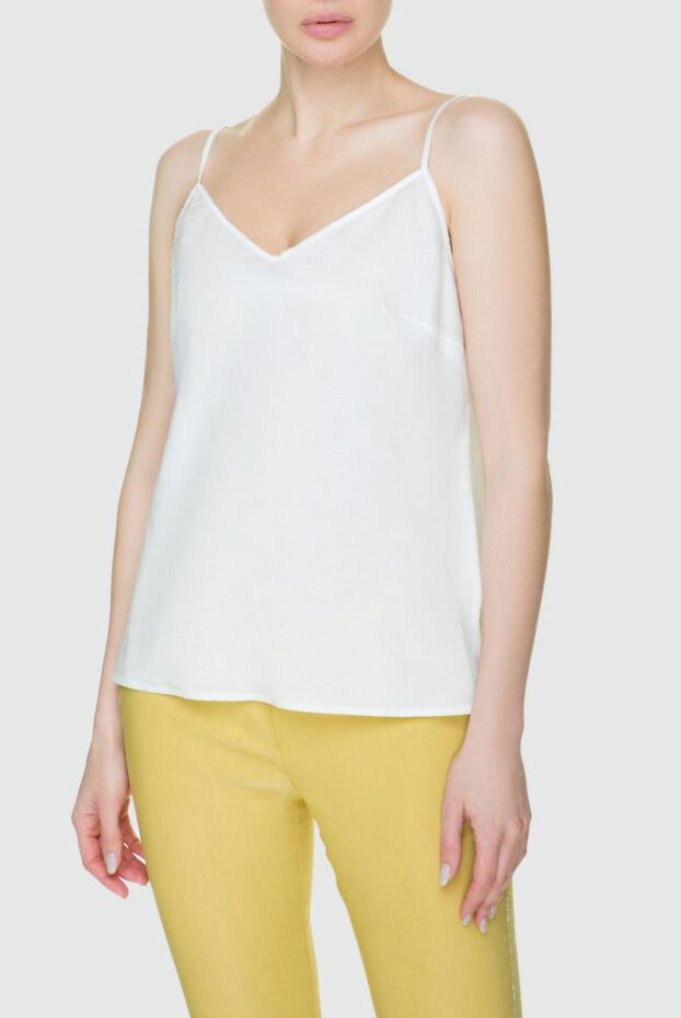 Tonet white satin top with thin straps 158524 - photo 3