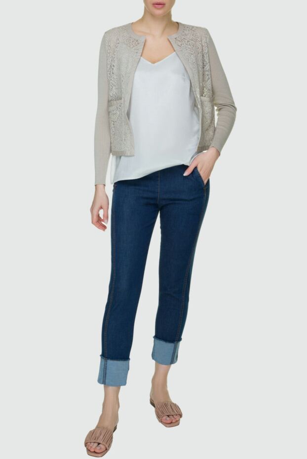 Tonet top made of cotton and viscose gray for women 158525 - photo 2