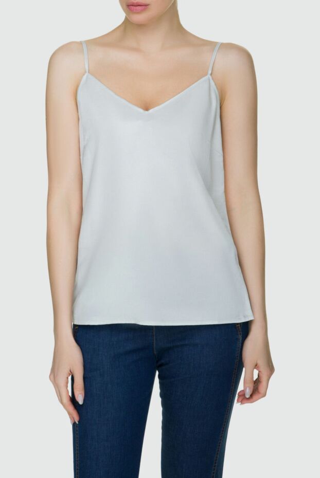 Tonet top made of cotton and viscose gray for women 158525 - photo 3
