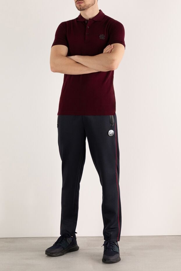 Dolce & Gabbana burgundy men's polo shirt with pique print and heraldic patch (markdown) 195780 - photo 2