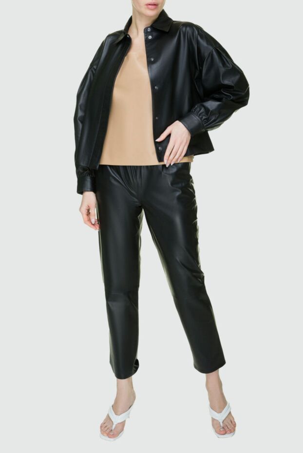 Fleur de Paris woman black leather jacket for women buy with prices and photos 158559 - photo 2