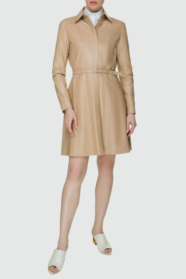 Fleur de Paris woman beige leather dress for women buy with prices and photos 158561 - photo 2