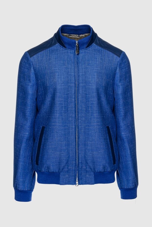 Stefano Ricci blue wool, silk and linen jacket for men 158605 - photo 1