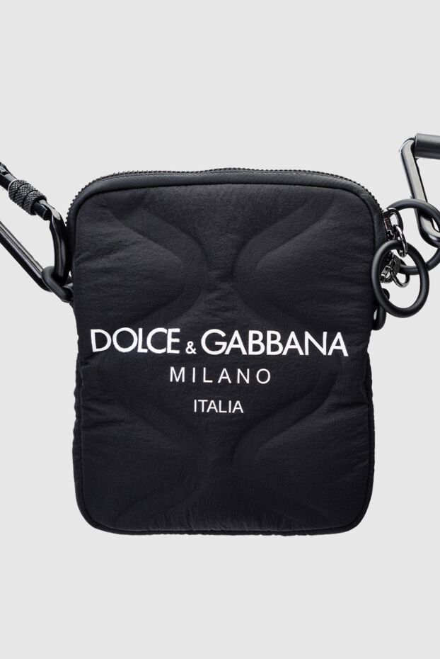 Dolce & Gabbana man shoulder bag in polyamide, genuine leather and elastane, black for men buy with prices and photos 158659 - photo 1