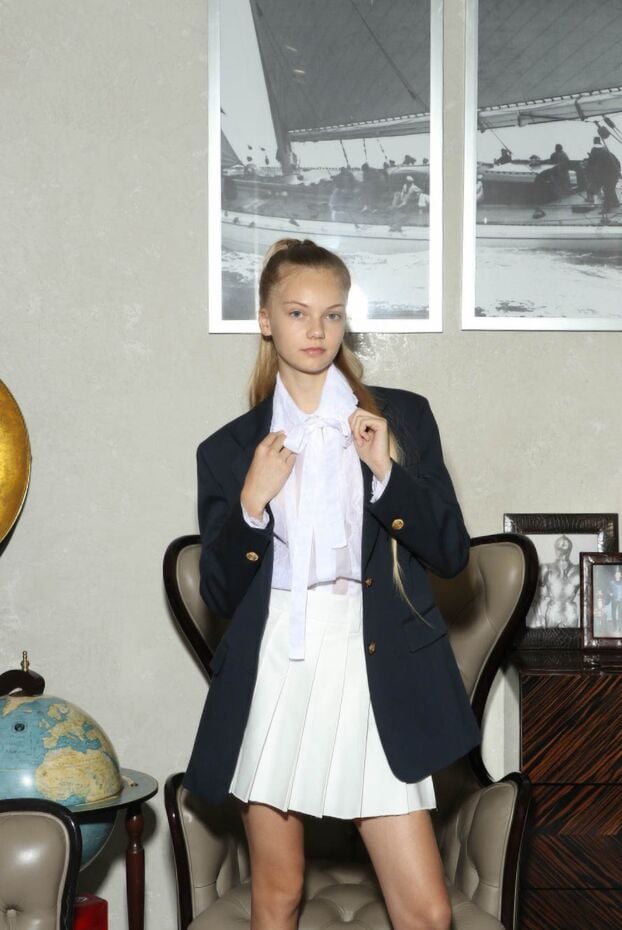 Women's silk blouse with ruffles white - photo 2