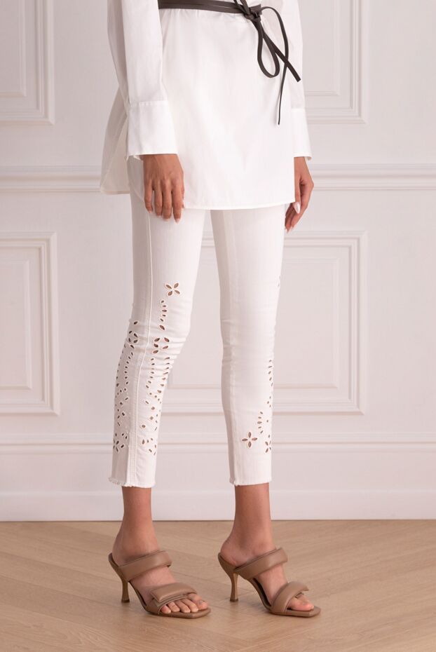 Ermanno Scervino women's white jeans with perforations 158728 - photo 3